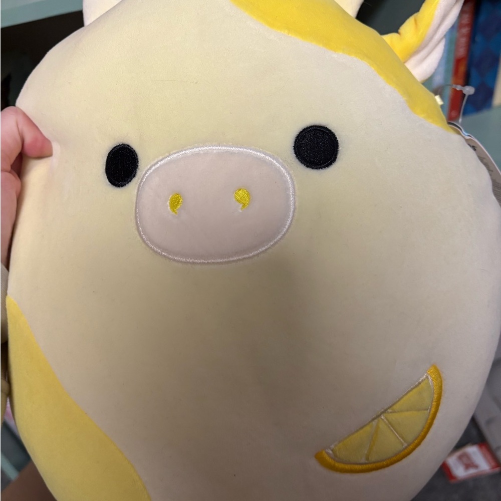 Yellow and Cream Cow Plush
